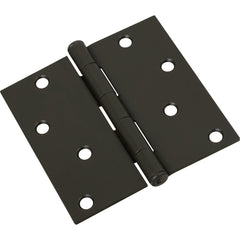 NATIONAL MARKER National Marker N830204 4 in Square Door Hinge Oil Rubbed Bronze