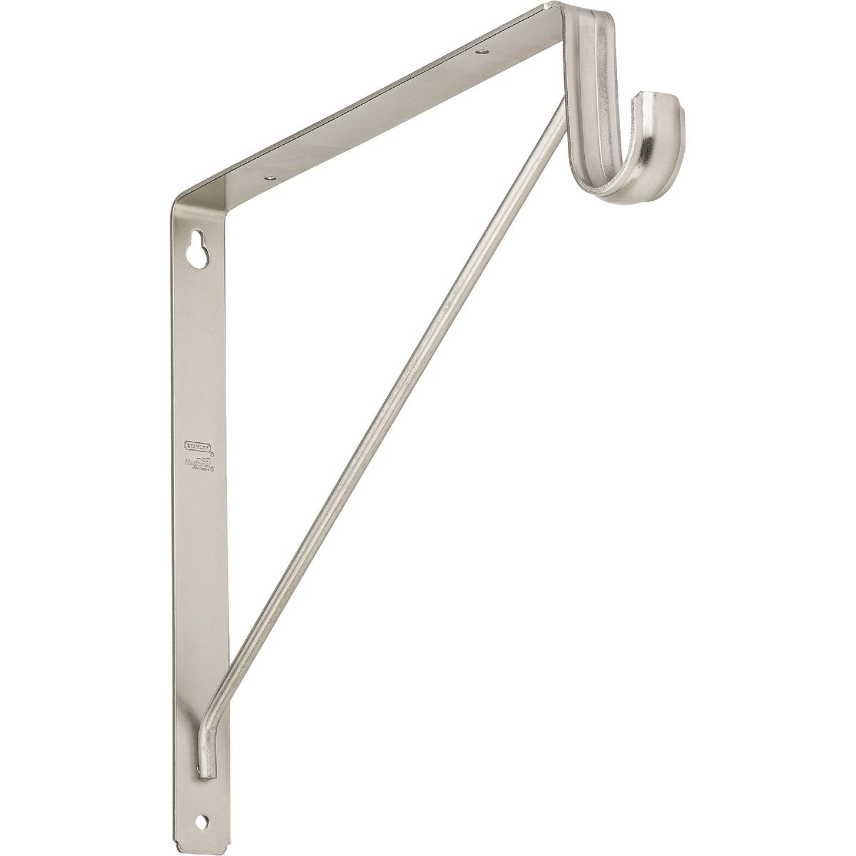 NATIONAL MARKER National Marker S822093 Shelf Rod Bracket Satin Nickel