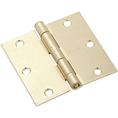 NATIONAL MARKER National Marker N830332 Satin Brass Door Hinge 3-pack