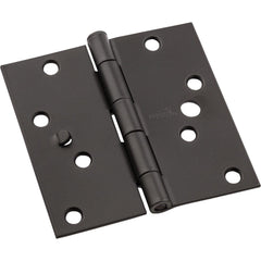 NATIONAL MARKER National Marker N830402 Square Door Hinge 4 in Oil Rubbed Bronze 3pk