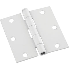 NATIONAL MARKER National Marker N830335 Square Corner Door Hinge 3.5 in White 3-pack