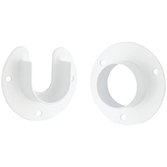 NATIONAL MARKER National Marker S822083 Zinc Closet Rod Socket White 2-pack