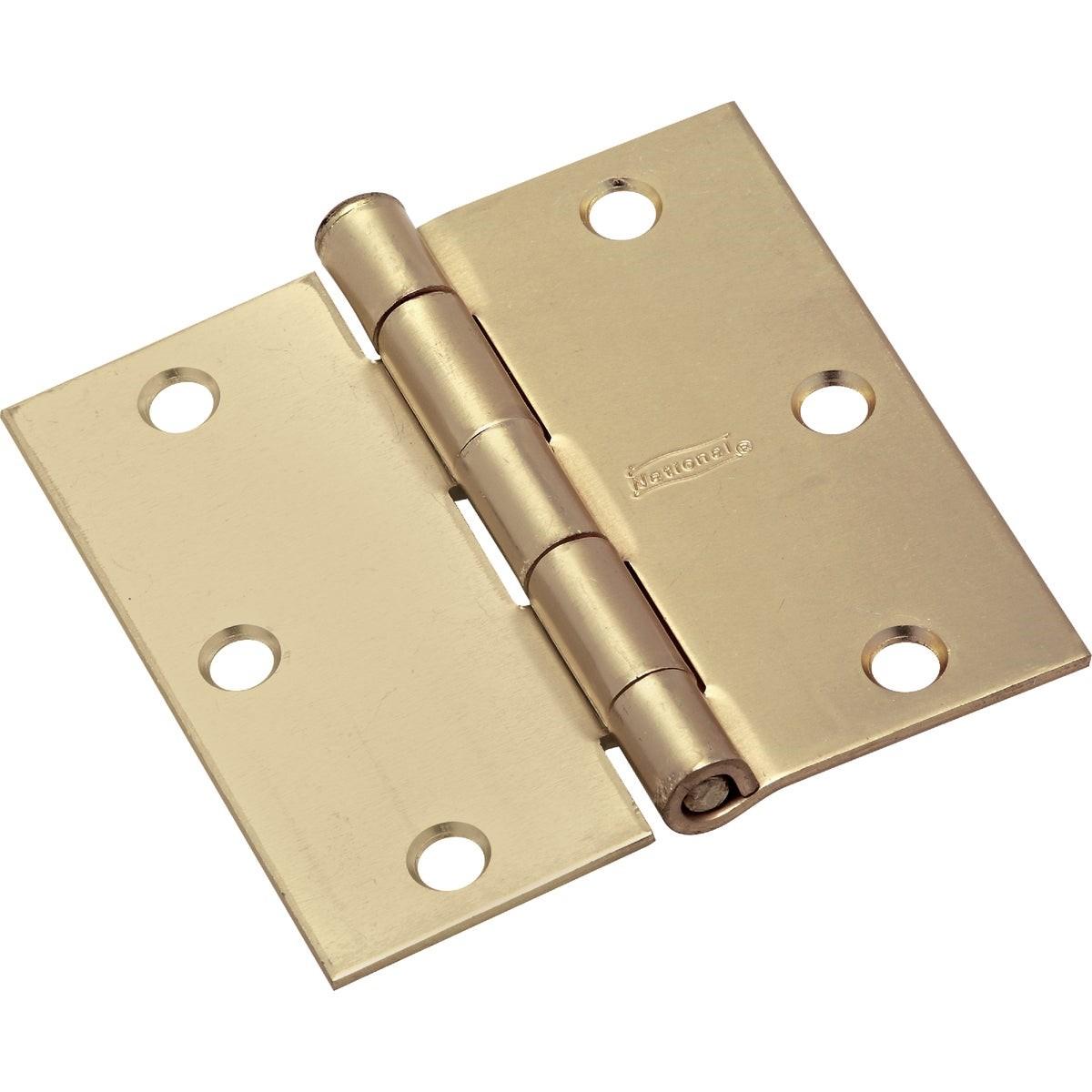 NATIONAL MARKER National Marker N830230 Square Corner Door Hinge Satin Brass