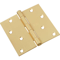NATIONAL MARKER National Marker N830231 Satin Brass Door Hinge 4 Inches