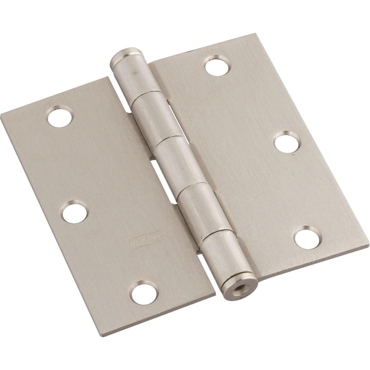 NATIONAL MARKER National Marker N830248 Square Corner Door Hinge Satin Nickel