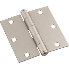 NATIONAL MARKER National Marker N830248 Square Corner Door Hinge Satin Nickel