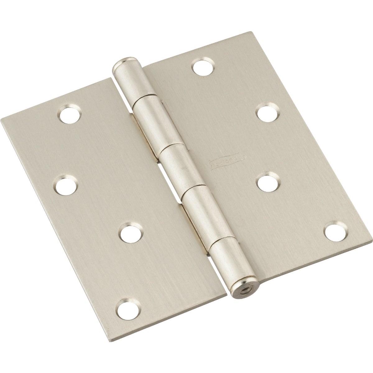 NATIONAL MARKER National Marker N830249 4 in Square Satin Nickel Door Hinge