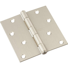 NATIONAL MARKER National Marker N830249 4 in Square Satin Nickel Door Hinge
