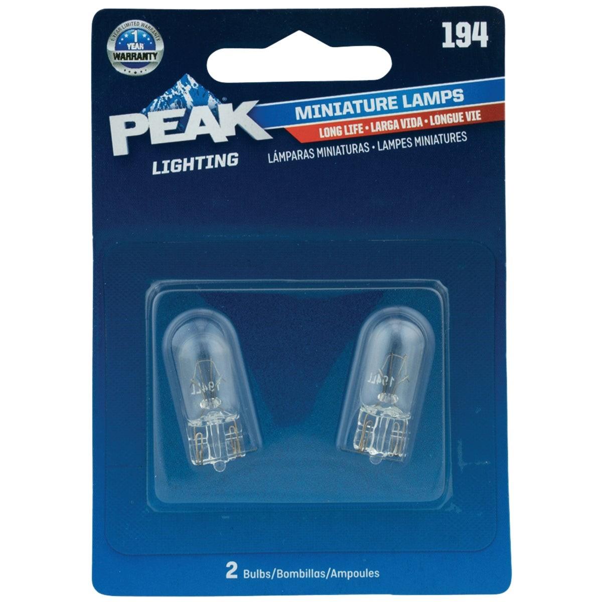 PEAK Peak 194LL-BPP 194 14V Mini Incandescent Bulb 2-pack