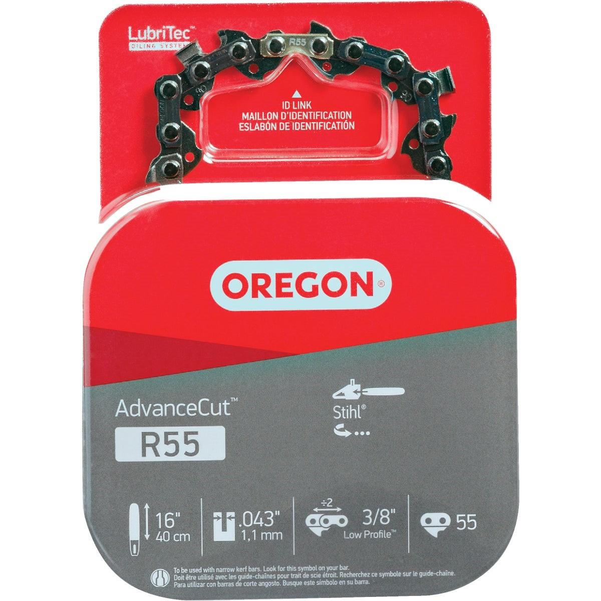 OREGON TOOL Oregon Tool R55 Chainsaw Chain 16 in 3/8 in Low Profile 55 Link