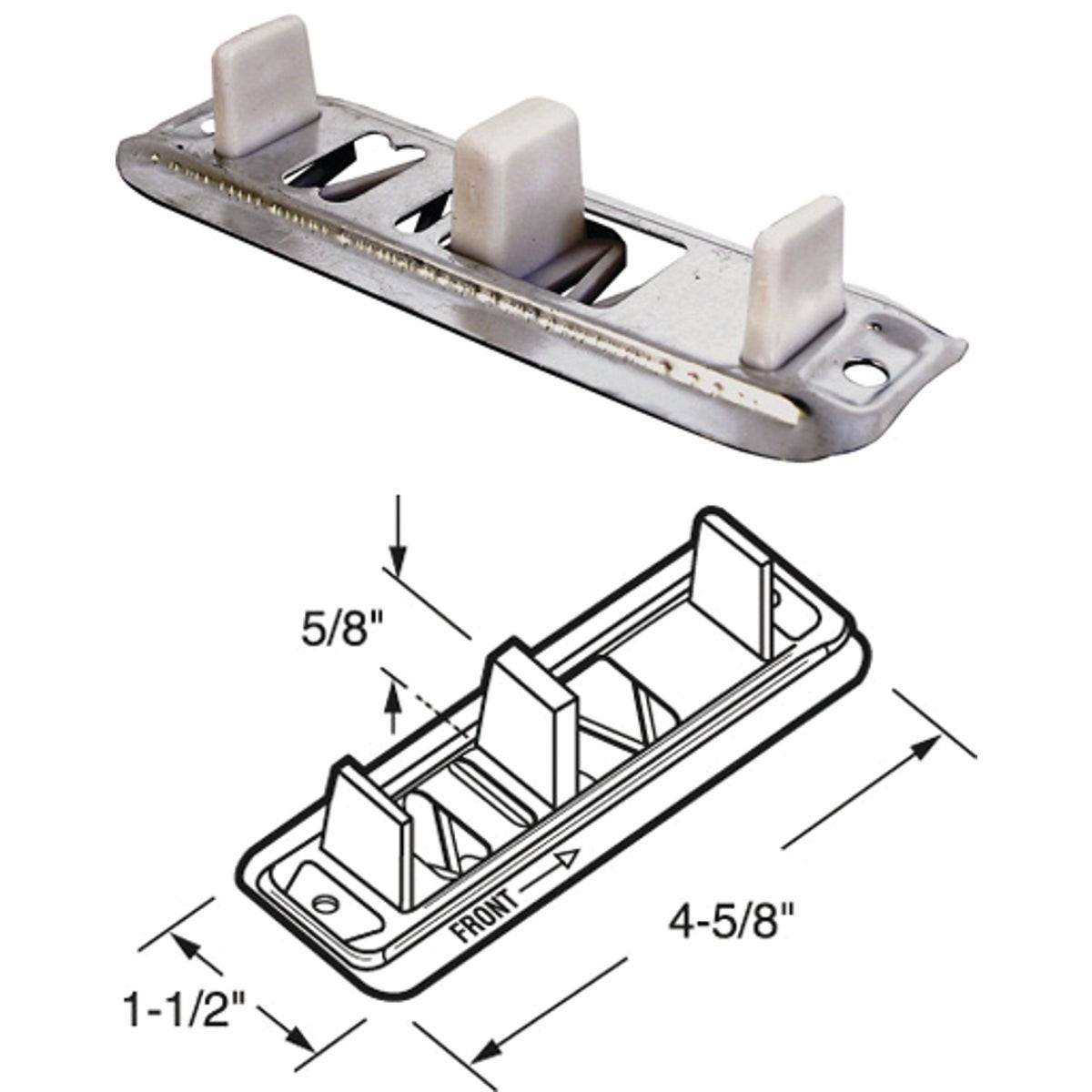 PRIME-LINE PRODUCTS Prime-line Products N 6560 Bypass Door Bottom Guide 2ct