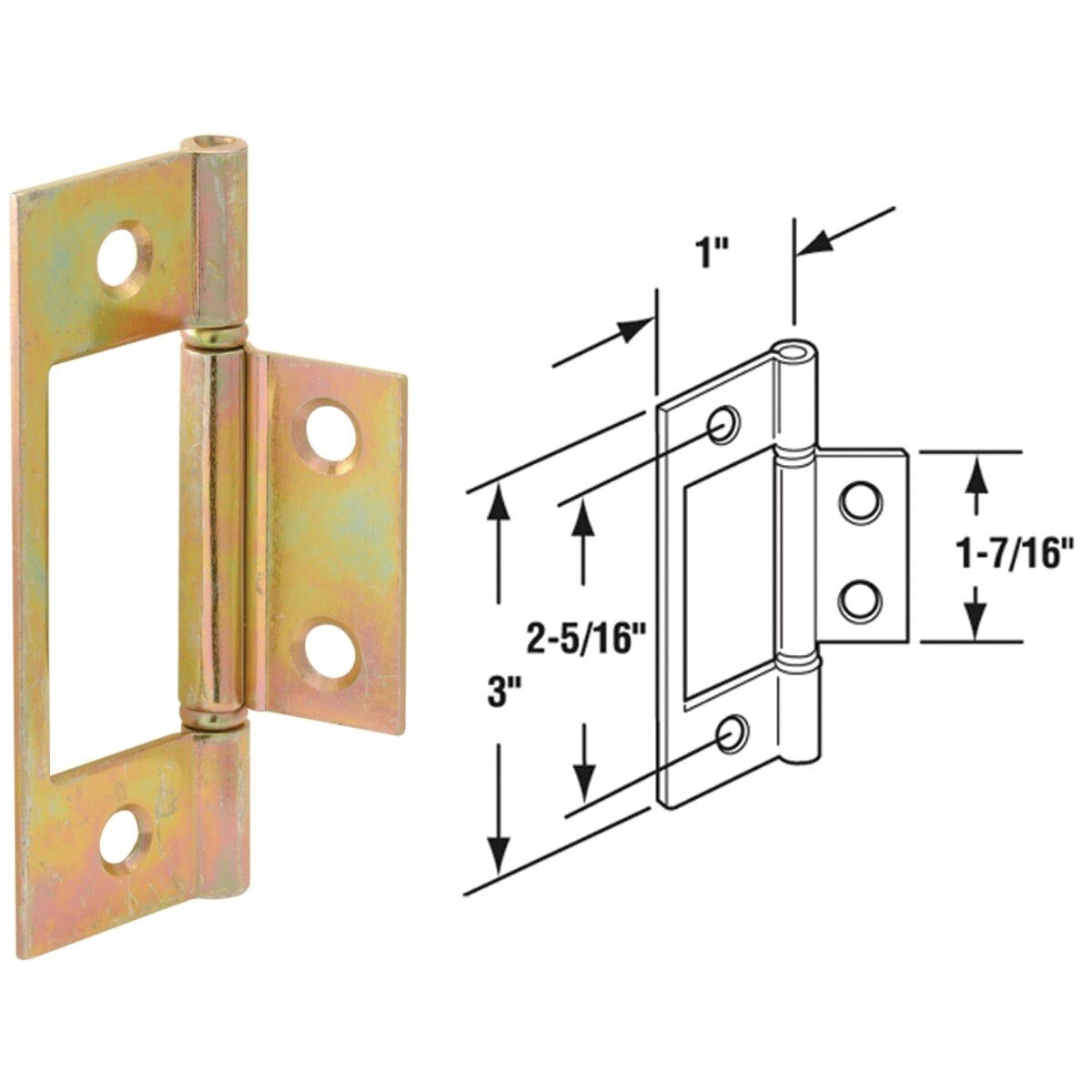 PRIME-LINE PRODUCTS Prime-line Products N 6656 Closet Door Hinge 2 Pack
