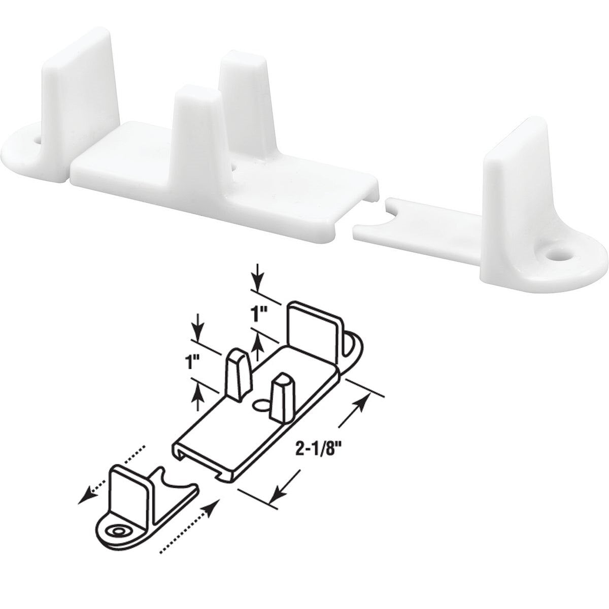 PRIME-LINE PRODUCTS Prime-line Products N 6760 Bypass Door Bottom Floor Guide