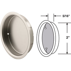 PRIME-LINE PRODUCTS Prime-line Products N 7206 Closet Finger Door Pull 2in 2pk