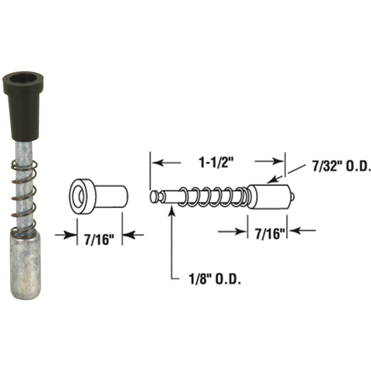 PRIME-LINE PRODUCTS Prime-line Products PL14660 Screen Plunger Latch 25-pack