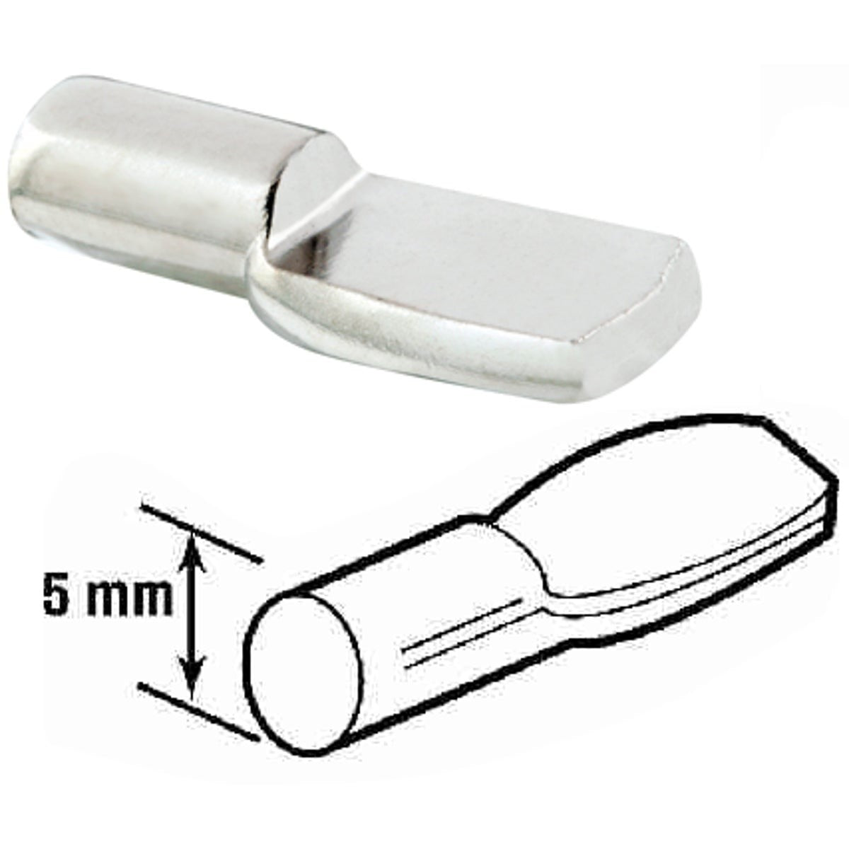 PRIME-LINE PRODUCTS Prime-line Products U 10166 Shelf Support Peg 5mm Nickel 8-count