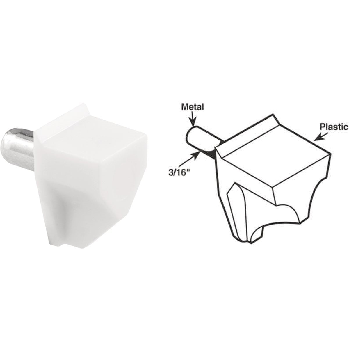 PRIME-LINE PRODUCTS Prime-line Products U 10161 Shelf Support 5mm 8-count