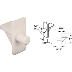 PRIME-LINE PRODUCTS Prime-line Products U 10138 Shelf Support Peg 1/4 in White 8pk