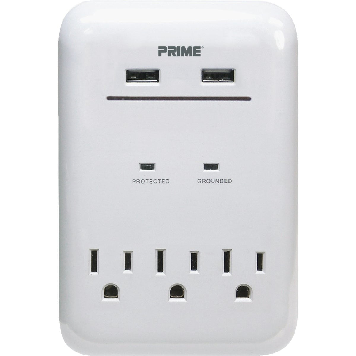 PRIME WIRE & CABLE Prime Wire Cable PBUSB343S Wall Charger 3 Outlet 2 Usb