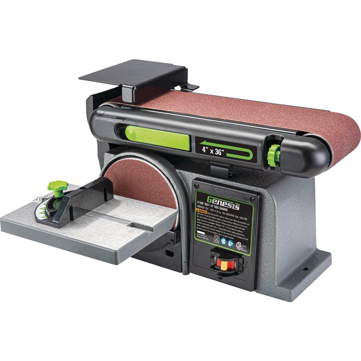 GENESIS Honeywell GBDS430 Belt and Disc Sander 4x36 Belt 6 Disc