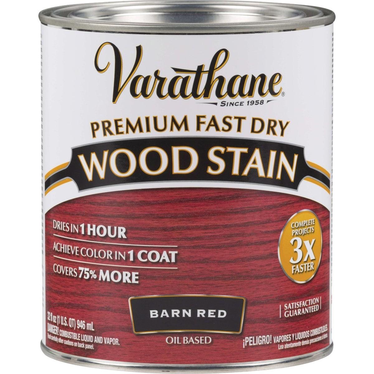 RUST-OLEUM Rust-oleum 307414 Varathane Fast Dry Wood Stain Barn Red 1 Qt