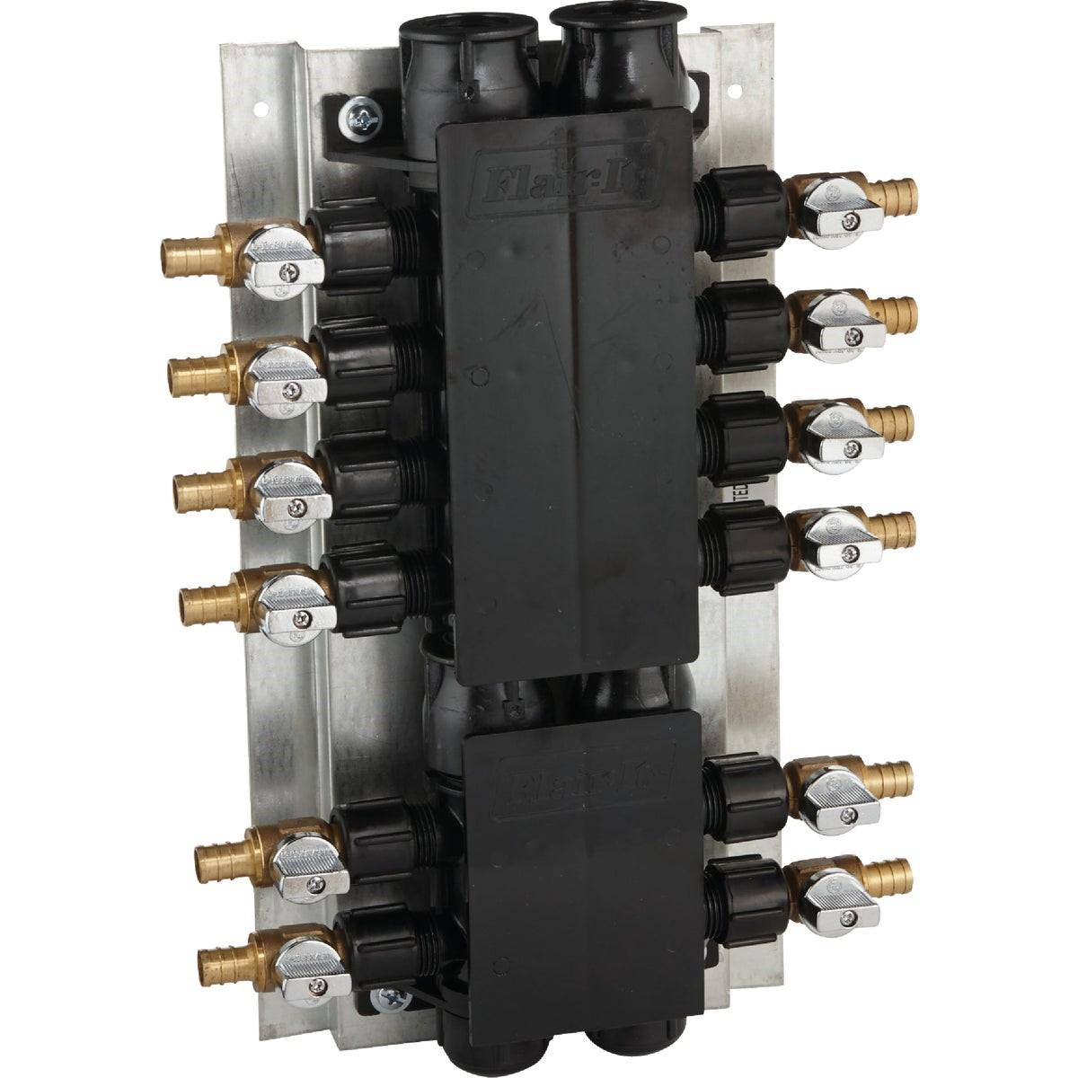 RWC Rwc RM22712 12 Port Barb Pex Manifold Brass Shutoff Valves