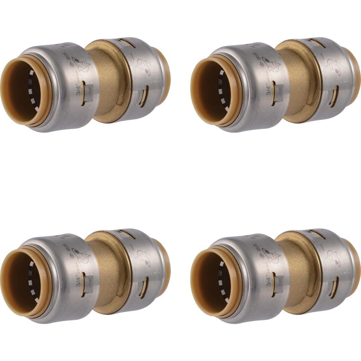 RWC Rwc UR016A4 Sharkbite Max 3/4 in Push-connect Brass Coupling 4pk