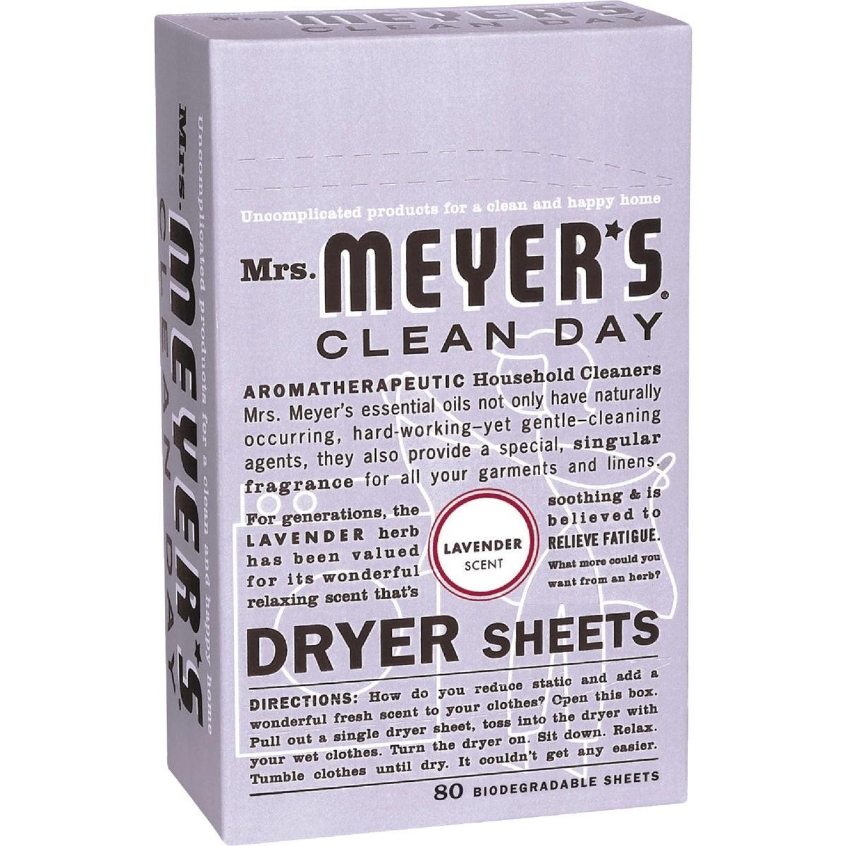 MRS MEYERS CLEAN DAY Mrs Meyers Clean Day 14148 Lavender Dryer Sheet 80 Ct