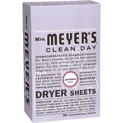 MRS MEYERS CLEAN DAY Mrs Meyers Clean Day 14148 Lavender Dryer Sheet 80 Ct