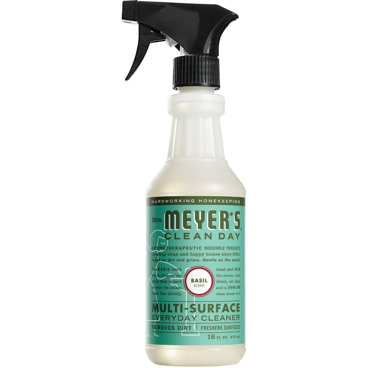 MRS MEYERS CLEAN DAY Mrs Meyers Clean Day 14441 Basil Multi-surface Cleaner 16 Oz