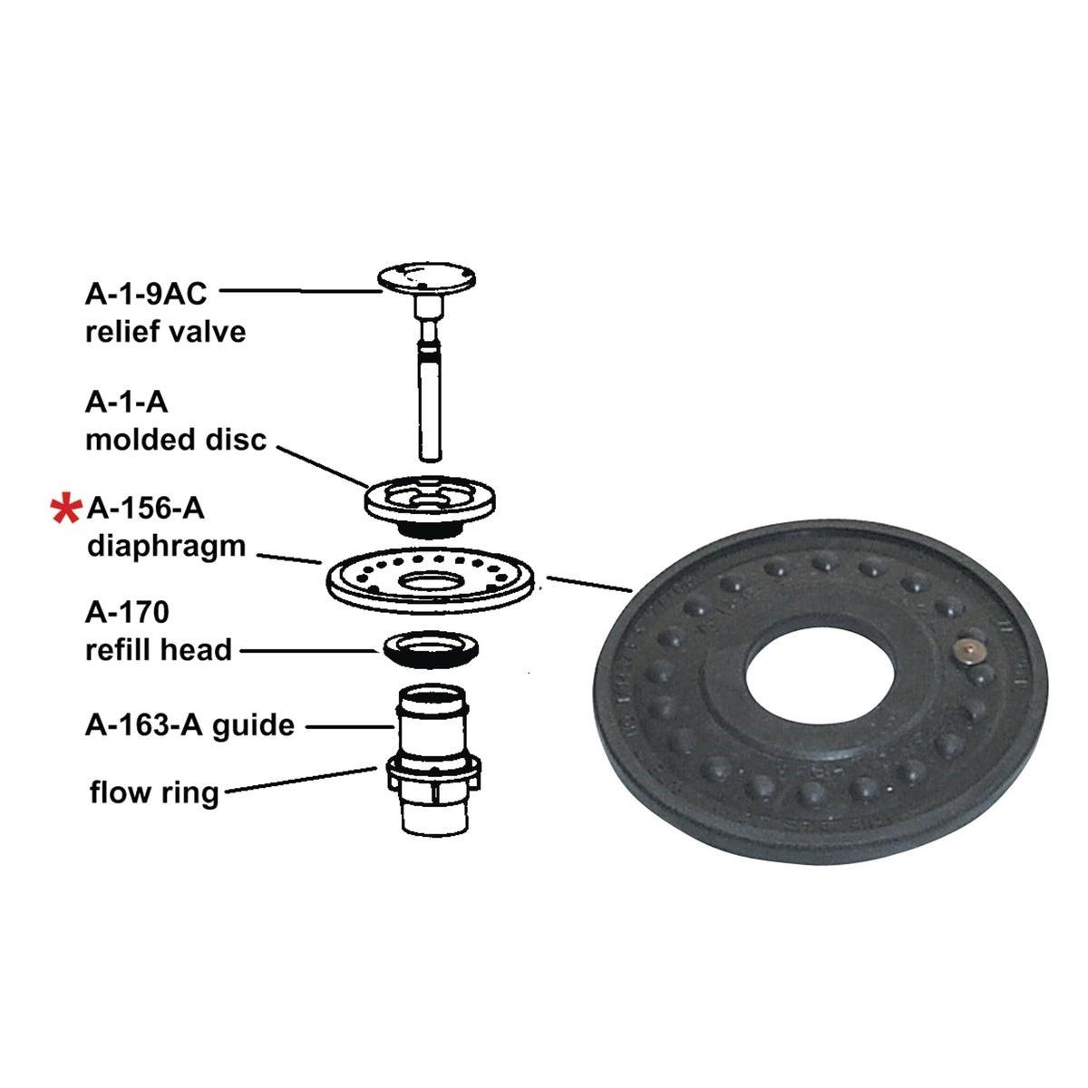 SLOAN Sloan 7-5301188 Rubber Diaphragm Flush Valve Repair