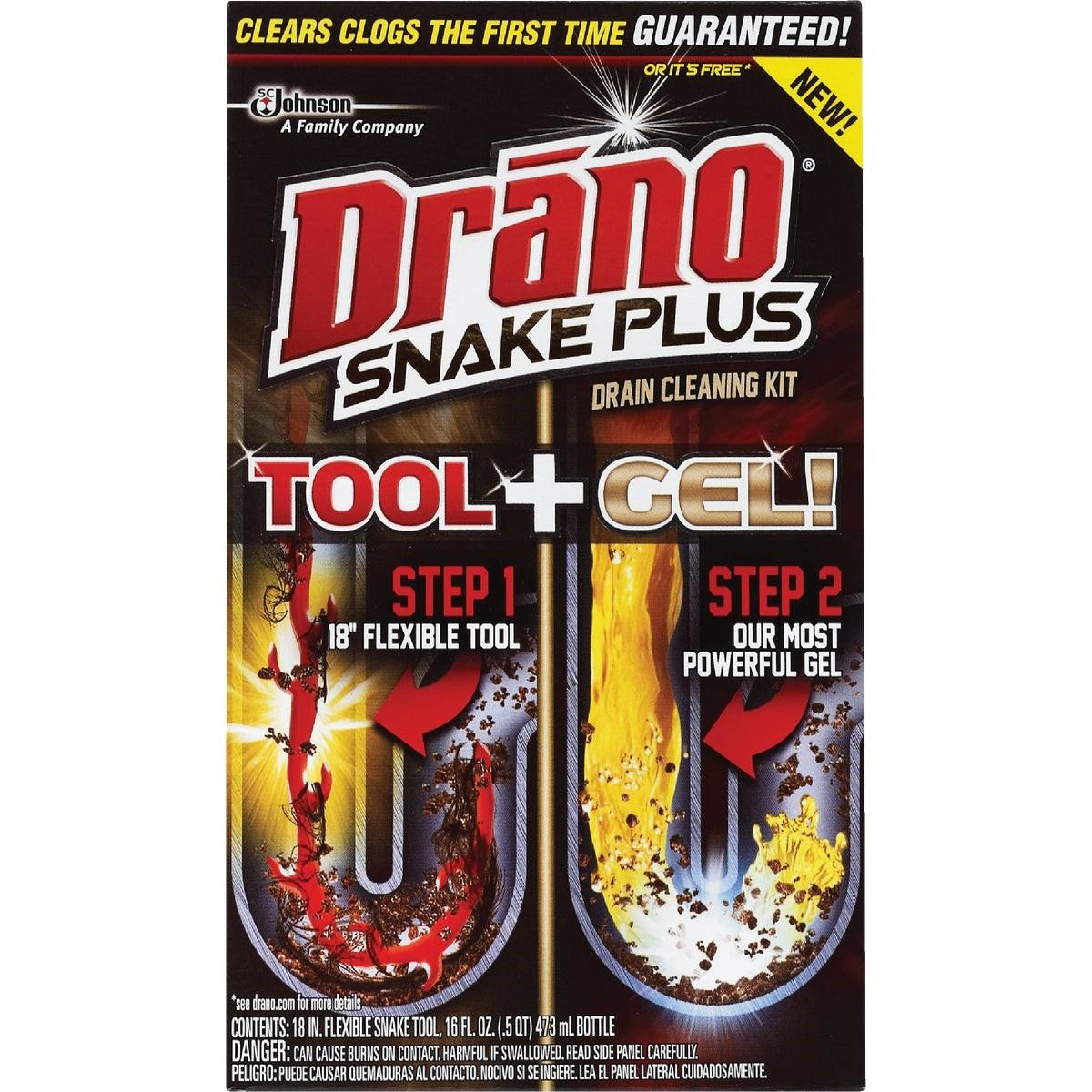 SC JOHNSON Sc Johnson 70241 Drano Snake Plus Drain Kit 16 Oz