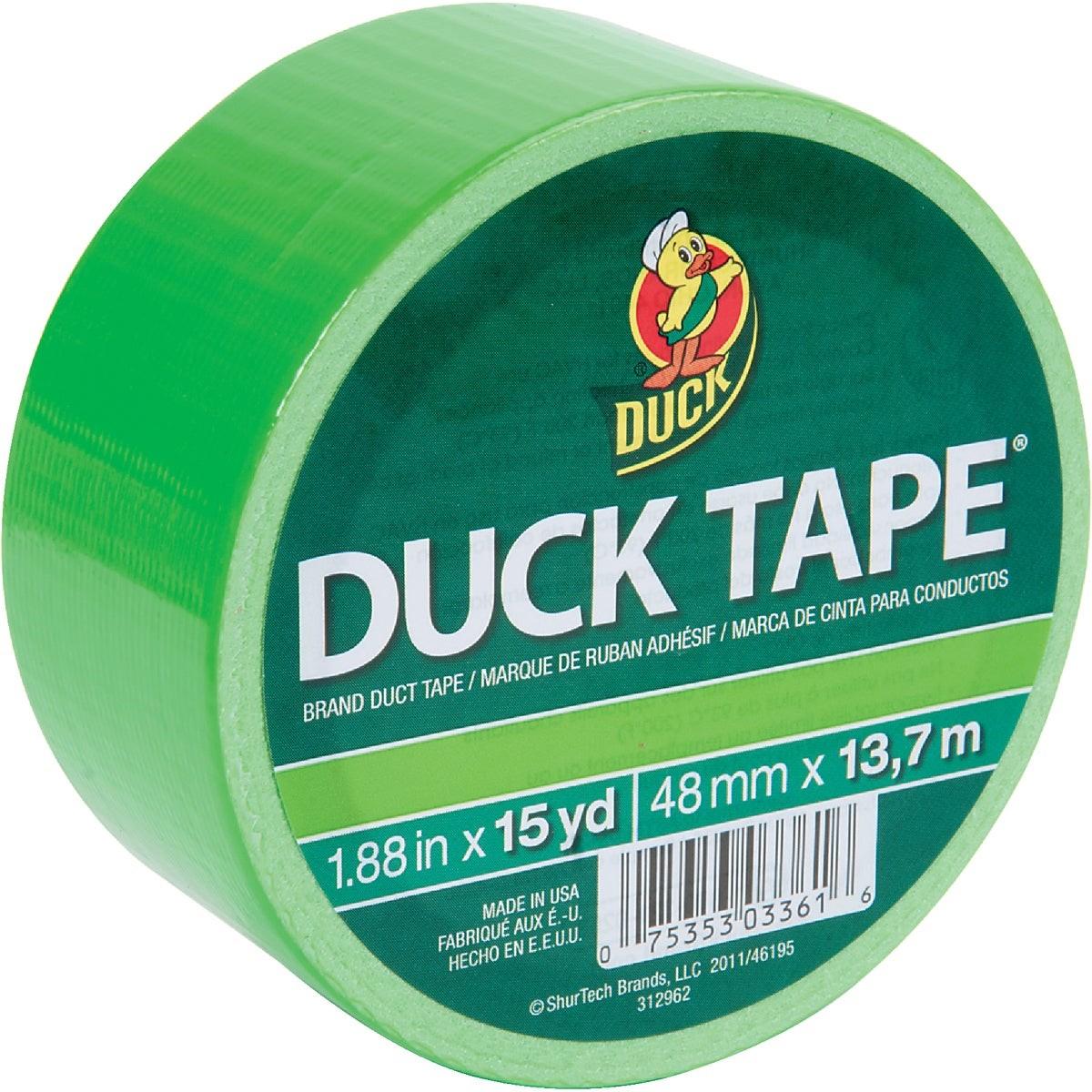 DUCK Duck 1265018 Neon Lime Colored Duct Tape 1.88in X 15yd