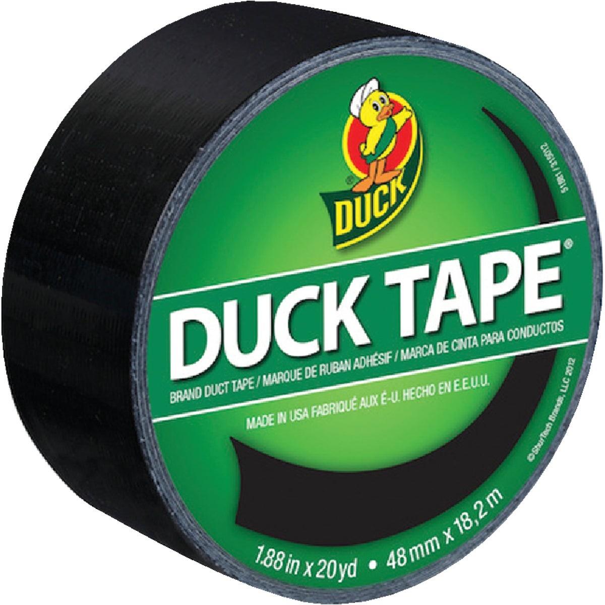 DUCK Duck 1265013 Colored Duct Tape Black 1.88in X 20yd