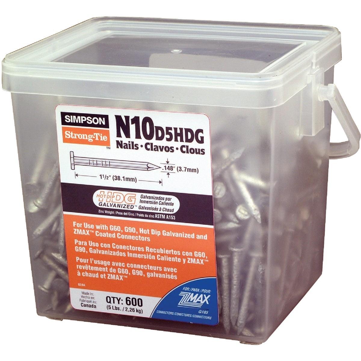 SIMPSON STRONG-TIE Simpson Strong-tie N10D5HDG-R Joist Hanger Nails 600 Count