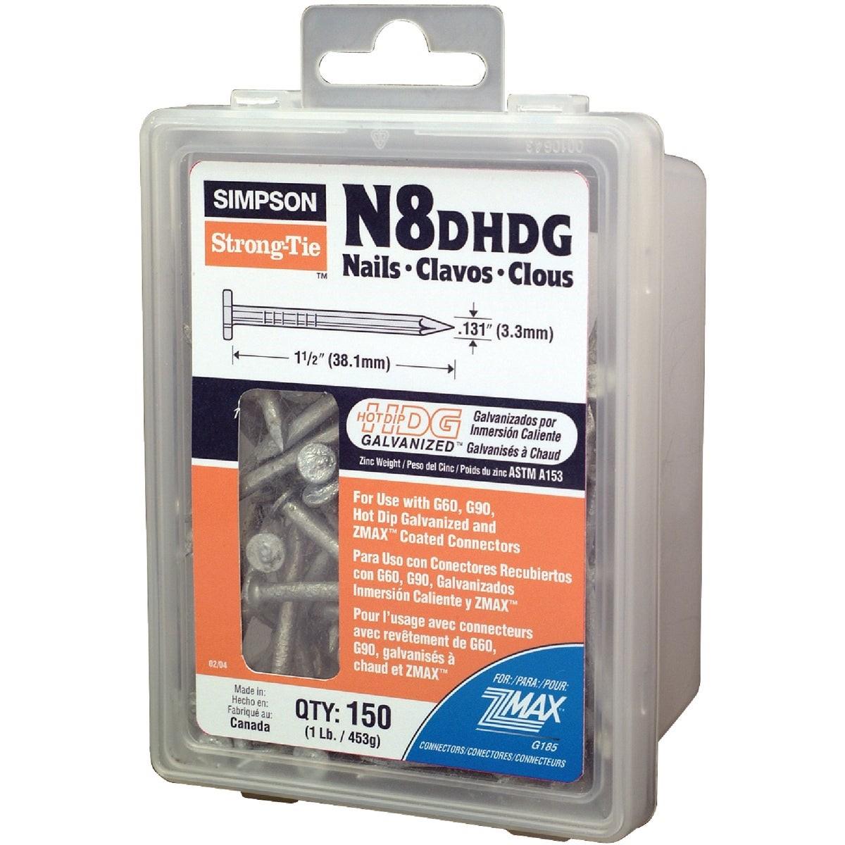 SIMPSON STRONG-TIE Simpson Strong-tie N8DHDG-R Galvanized Joist Nails 8d 150ct