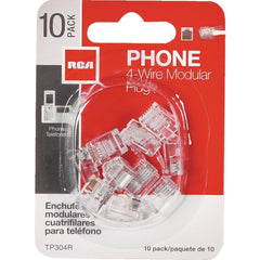 RCA Rca TP304R Modular Phone Plug 4-wire Clear 10-pack