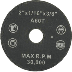 WEILER Weiler 36533 Type 1 Cut-off Wheel 2x1/16x3/8 in