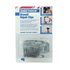 USG Usg 380161 Drywall Repair Clip Set 6 Clips 12 Screws