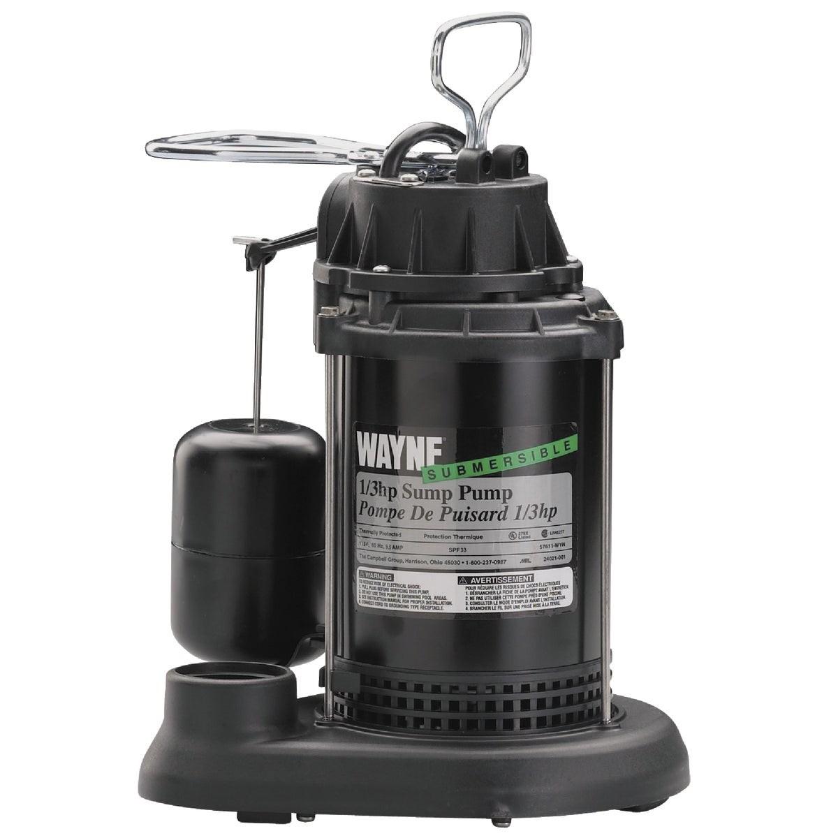 WAYNE WATER SYSTEMS Wayne Water Systems SPF33-57610 Submersible Sump Pump 1/3 Hp