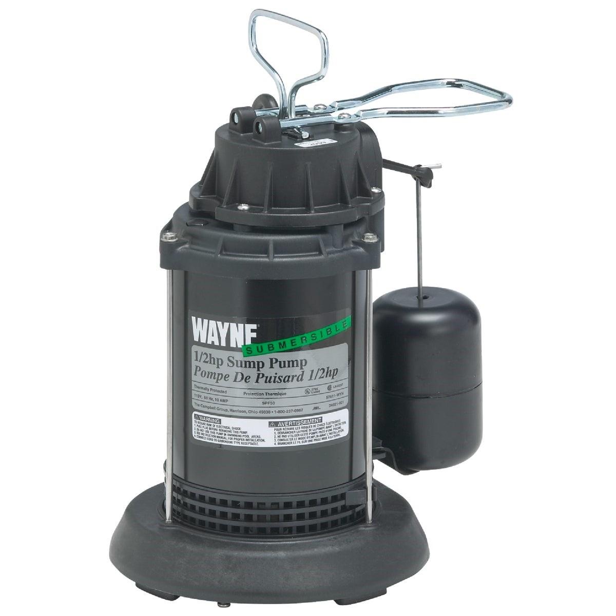 WAYNE WATER SYSTEMS Wayne Water Systems SPF50 Submersible Sump Pump 1/2 Hp