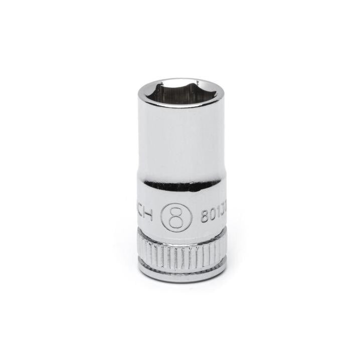 APEX Apex 80130 Socket 1/4 in Drive 6 Point 8 Mm Chrome