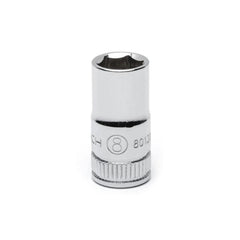 APEX Apex 80130 Socket 1/4 in Drive 6 Point 8 Mm Chrome