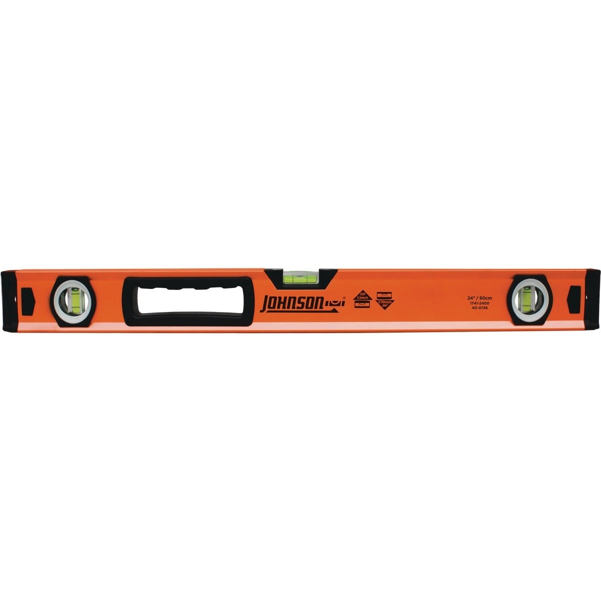 JOHNSON LEVEL & TOOL Johnson Level Tool 1741-2400 Aluminum Box Level 24 in