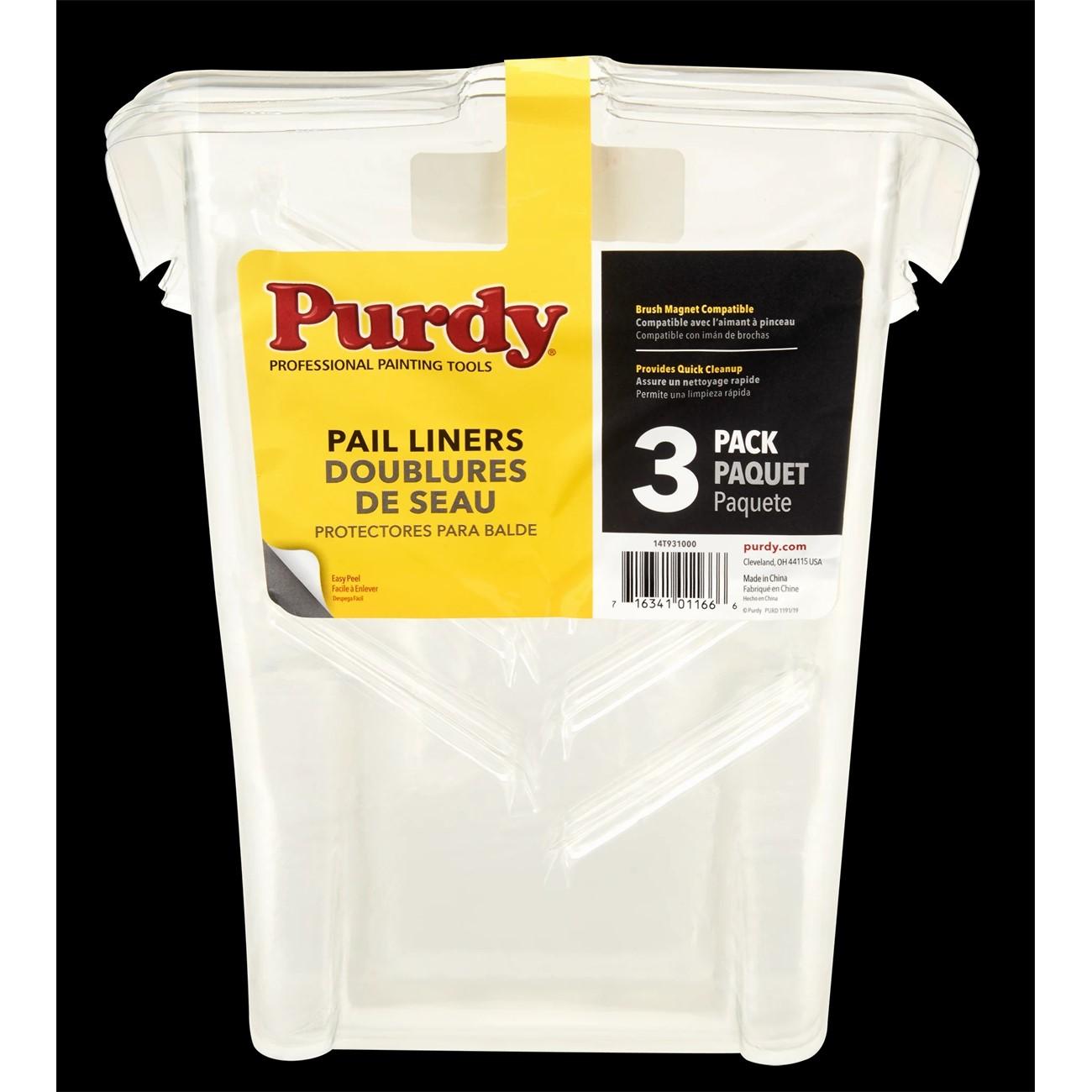 PURDY Purdy 14T931000 Pail Liners 1-qt 4.5in Plastic 3-pack