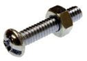 STEWART FASTENER Stewart Fastener J2516BSRZ Round Head Stove Bolt 1/4x1 Zinc 100