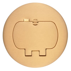 ATKORE Atkore E97BR2 Two Door Duplex Brass Floor Box Cover