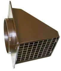 BUILDERS BEST Builders Best 4WVBGHB Wall Vent Hood 4 in Bird Guard Brown