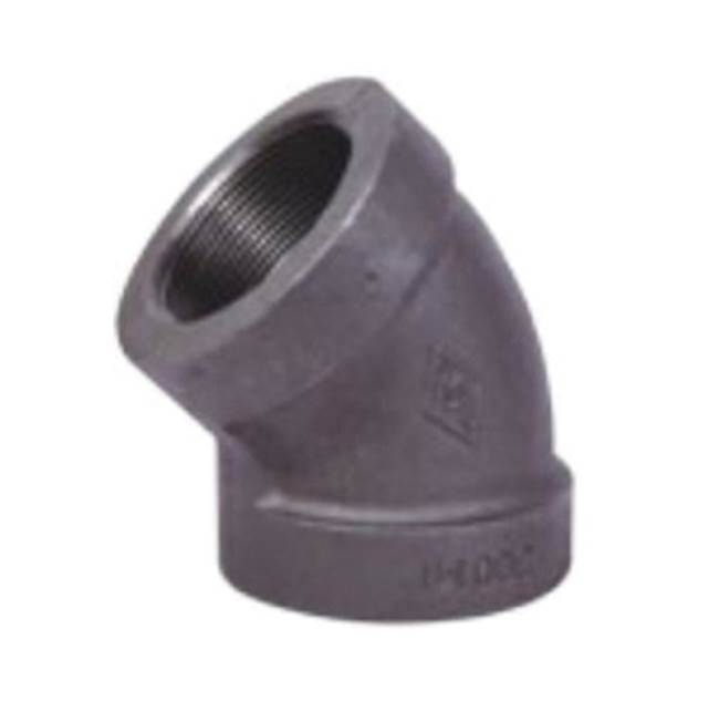 BMI USA Bmi Usa 20211 Black Extra Heavy Malleable Iron 45 Pipe Elbow