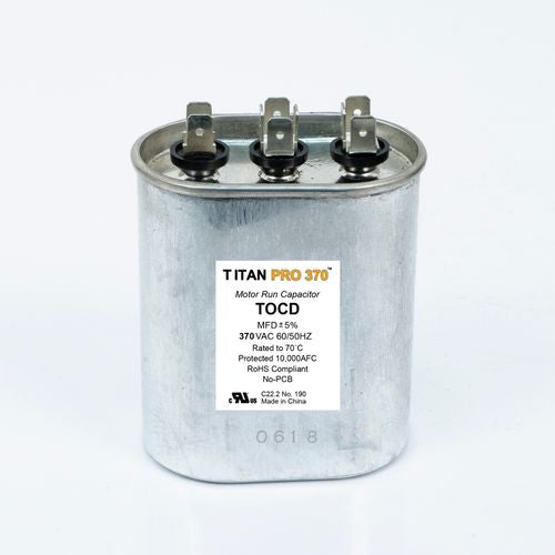 DIVERSITECH Diversitech TOCD1010 Dual Run Capacitor 10+10 Mfd 370V Oval